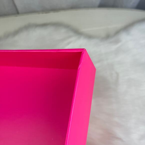 Victoria’s Secret PINK Gift Display Decor Box Silver Holograph Logo Black Bow - Picture 11 of 16